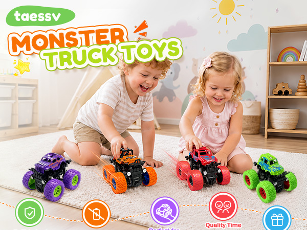 monster truck toy cars for toddlers 1-3 2-4 years boys ages 3-5 4-7