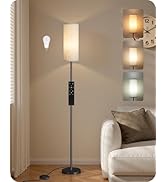 64.4” Dimmable Floor Lamp for Living Room with Remote and Foot Switch, Modern Standing Tall Lamp,...