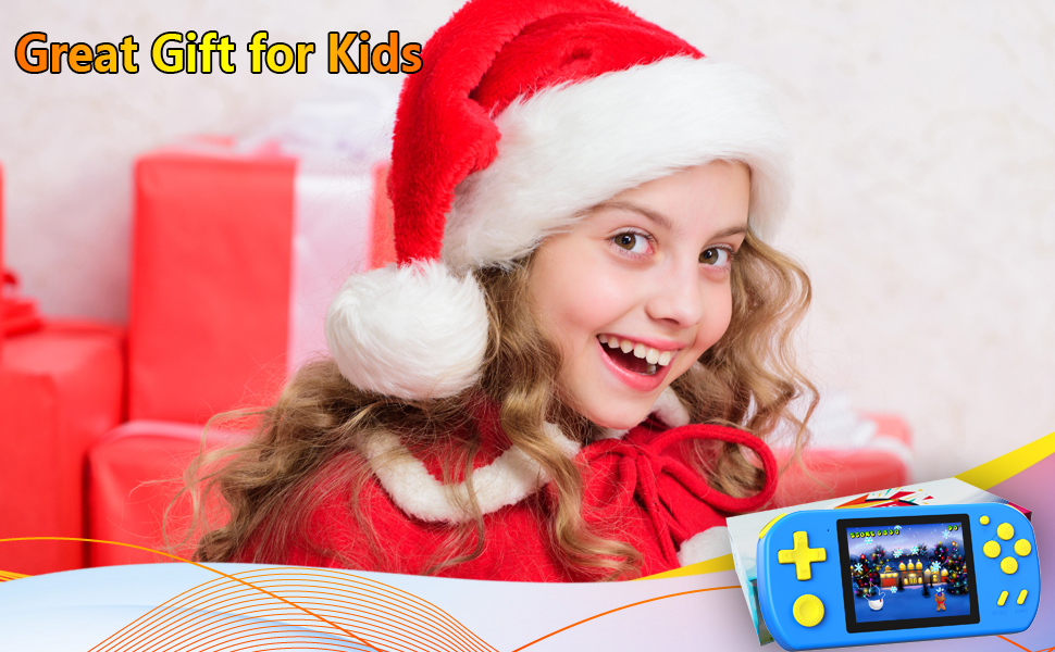 TEBIYOU Mini Video Game Console for kids - Great Gift for Kids 5 6 7 8 9 Year Old