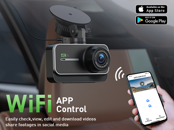 dash cam with app control