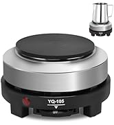 500 Watt Hot Plate, Portable 500W Electric Hot Plate, Electric Camping Stove Low Watt, Single Bur...