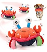 Mity rain Interactive Dog Toys with Thicken Plush, Moving Dog Toy | with Recording Mode Shaking &amp;...