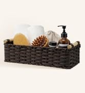 GRANNY SAYS Wicker Baskets for Shelves, Wicker Baskets for Storage, Waterproof Toilet Basket Tank...