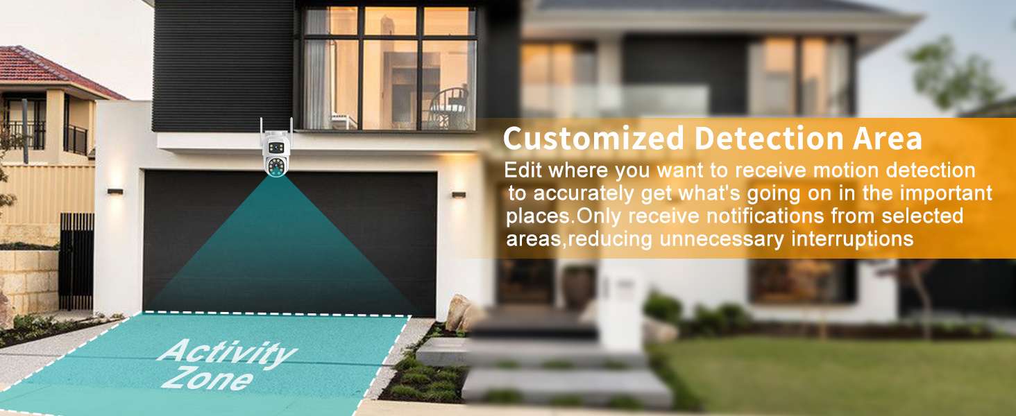 EVERSECU Dual Lens Linkage 6MP WiFi PTZ Security Camera Outdoor Tracking Motion Detection 