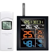 ECOWITT WN1820 Weather Station, Includes WN1820 Indoor LCD Display Console and Multi-Channel WN31...