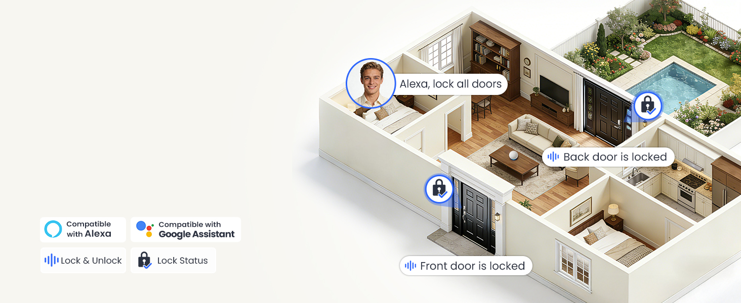 Compatible with Alexa &amp; Google Assistant