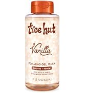 Tree Hut Vanilla Foaming Gel Wash, Moisturizing &amp; Hydrating Body Wash with Shea Butter, Gently Cl...