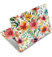 SUPERDANT Laptop Skin Sticker Watercolor Flowers Laptop Decals Personalized Universal Notebook Co...