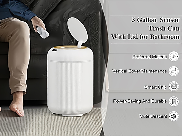pukomc motion sensor trash can