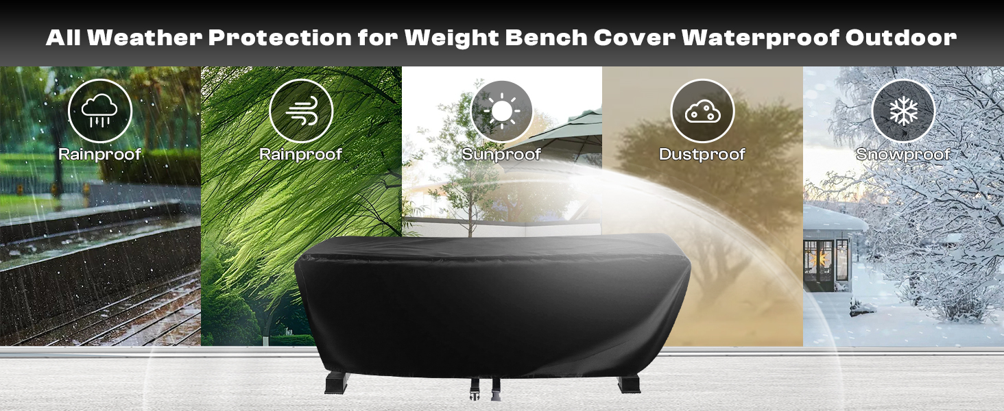 All Weather Protection for Weight Bench Cover Waterproof Outdoor