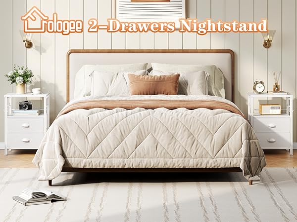 Furologee Night Stands for Bedrooms Set of 2
