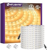 HitLights 24V LED Strip Lights Warm White 2700K, 26.2ft Cuttable Tape Backed 3oz PCB, UL Listed, ...