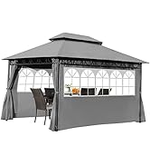 Gazebo for Patio Outdoor Gazebo Canopy UV Protection Canopy Tent for Party Patio BBQ for Patio/Ou...