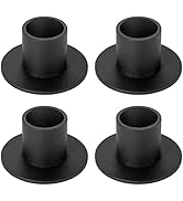 4 Pcs Black Candle Holders Retro Candlestick Holder Farmhouse Decor for Home Wedding Party Annive...
