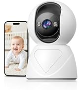 GUOANVISION Baby Monitor with Camera and Audio, 3MP 360° Pan Tilt Indoor Camera, 3X Zoom, Smart M...
