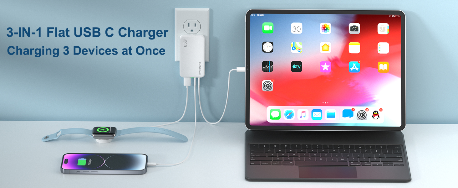 3 IN 1 Flat usb charger