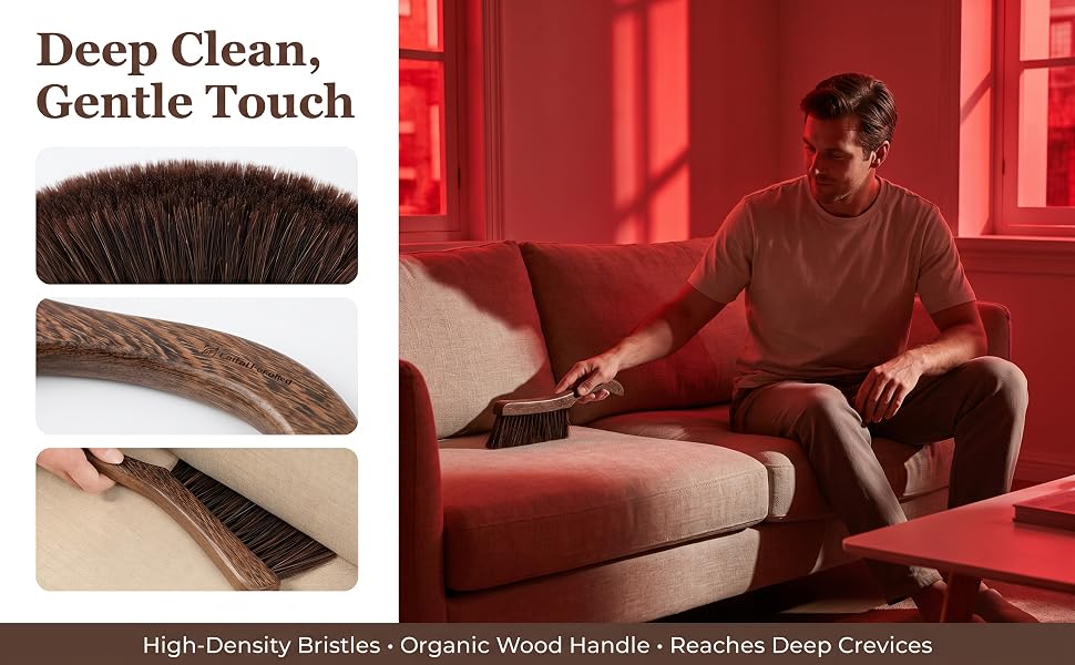 High-density bristles reach deep crevices for thorough, scratch-free cleaning.