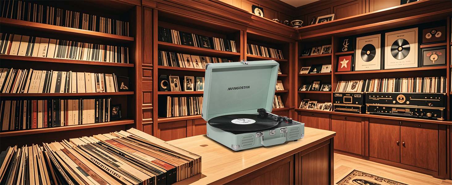 turntable for vinyl records record player bluetooth speakers for record player