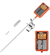 TempPro TP510 Waterproof Digital Candy Thermometer with Pot Clip, 10" Long Probe Instant Read Foo...