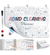 Cleaning Planner for Adults – Low-Overwhelm Reusable Cleaning Schedule and Checklist, Magnetic Vi...