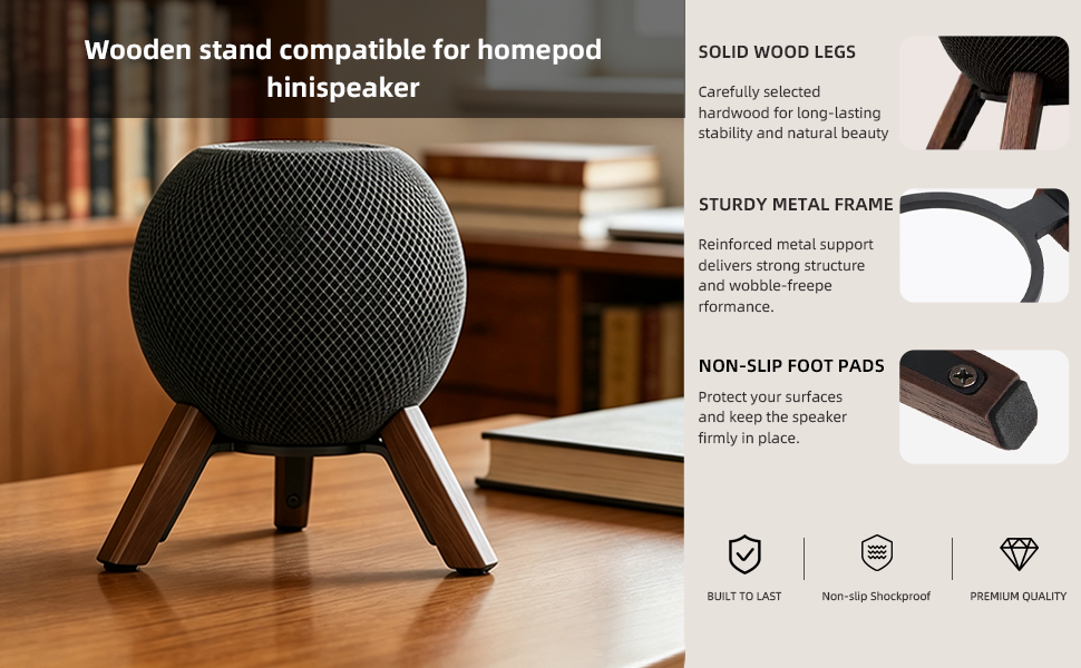 Wooden stand compatible for homepod hinispeaker