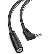 YQMAJIM Dash Cam Reverse Camera Extension Cable, (9Ft) 90 Degree 2.5mm 4 Pole Male to Female Mirr...