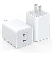 [2-Pack] USB C Charger Block 40W, Dual Port 20W PD 3.0 Type C Fast Wall Charger,Durable Compact P...