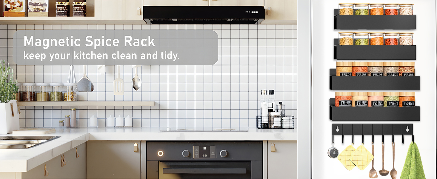 Magnetic Spice Rack for Refrigerator