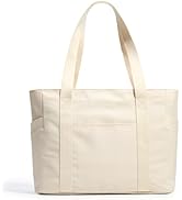 WLLWOO Large Work Tote Bag for Women with 15.6" Laptop Compartment &amp; Trolley Sleeve for Travel Da...