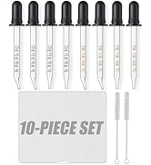 10Pcs Eye Dropper with Storage Case,8 pcs Bent &amp; Straight Tip 1ml Pipette Dropper for Oil with 2 ...