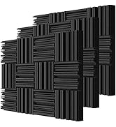 TroyStudio Thick Acoustic Foam Panels, 12 X 12 X 2 Inch 36 Pcs Broadband Sound Absorbing Foam, De...