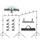 EMART Back Drop Adjustable Stand, 10x20 Backdrop Stand Heavy Duty Photography Background Support ...