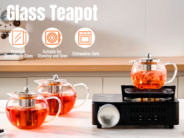 Teapot Blooming and Loose Leaf Tea Maker Tea Brewer for Camping