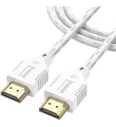 Dreickol 8K White HDMI 2.1 Cable 6.6FT/2M, Ultra High Speed HDMI Cable | 48Gbps 8K@60Hz 4K@120Hz ...