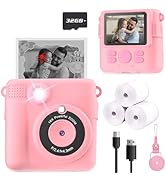 ESOXOFFORE Instant Print Camera for Kids, Christmas Birthday Gifts Girls Boys Age 3-12, HD Digita...