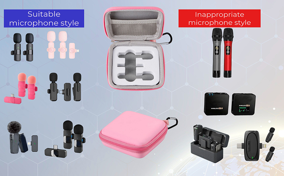 wireless lavalier mini microphone case