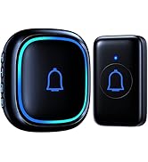 Classroom Doorbell Wireless Doorbell IP66 Waterproof 115dB with 56 Chimes Door Bell Ringer Wirele...