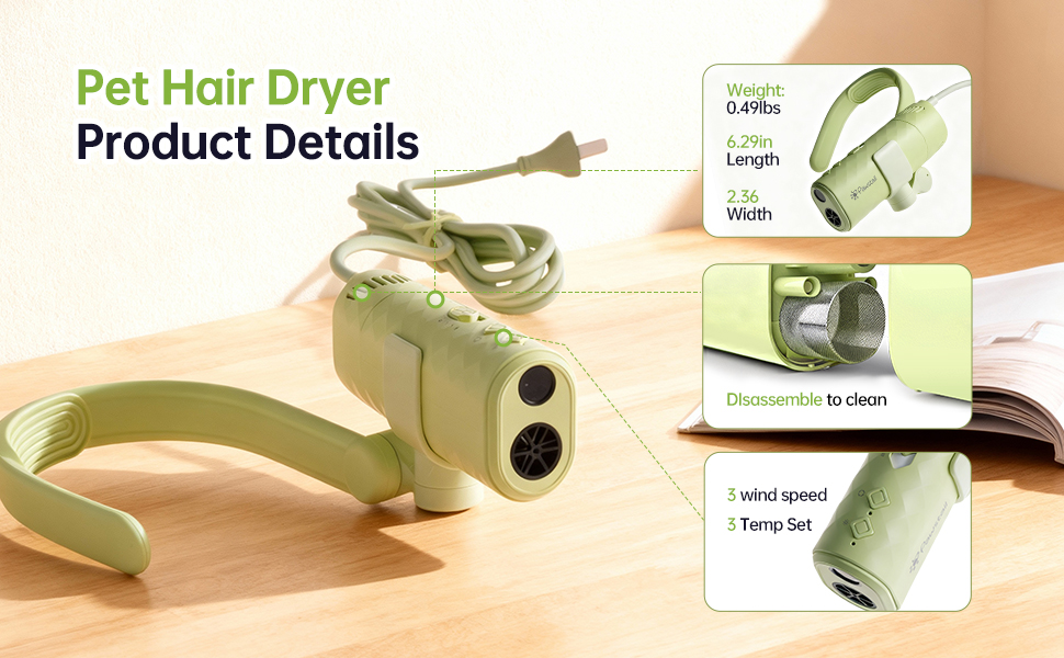 dog dryer dog hair dryer dog blow dryer pet dryer Dog Dryer for Pet GroomingPet Neck-Hanging