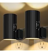 LED Plug in Night Lights, 0-100LM Adjustable Brightness Wall Light, Night Light Plug into wall wi...