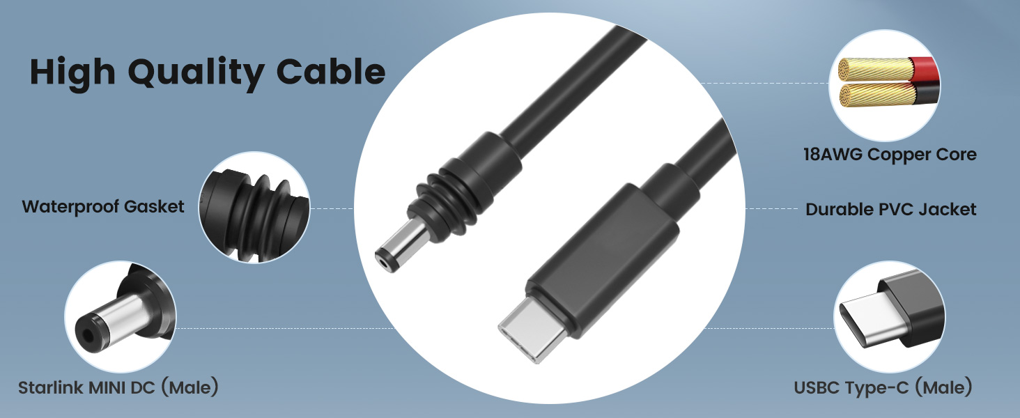 starlink mini usb c cable