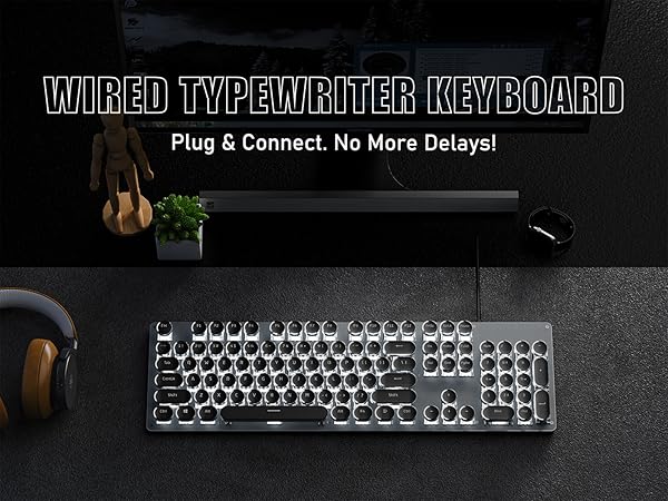 wireless typewriter keyboard
