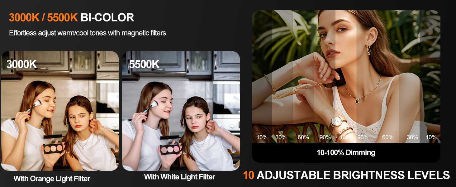 Adjustable Brightness/Color temperature