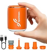 Sportneer Mini Air Pump: 1600mAh Rechargeable Air Pump for Inflatables with Hook and Light Functi...