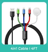 Amasuki Travel Essentials,4 in 1 for Apple Watch Charger/iPhone Charger/Multi Charging Cable,Vaca...