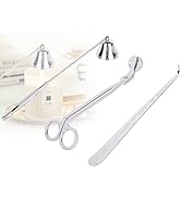 YURROAD 3-in-1 Candle Snuffer Set Candle Wick Trimmer Set - Silver