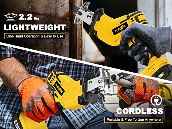 Battery Powered Reciprocating Saws for Cutting Wood PVC Pipe