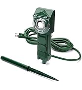 BESTTEN 24-Hour Mechanical Timer, Outdoor Power Strip with 12-Foot Ultra Long Extension Cord, Wea...