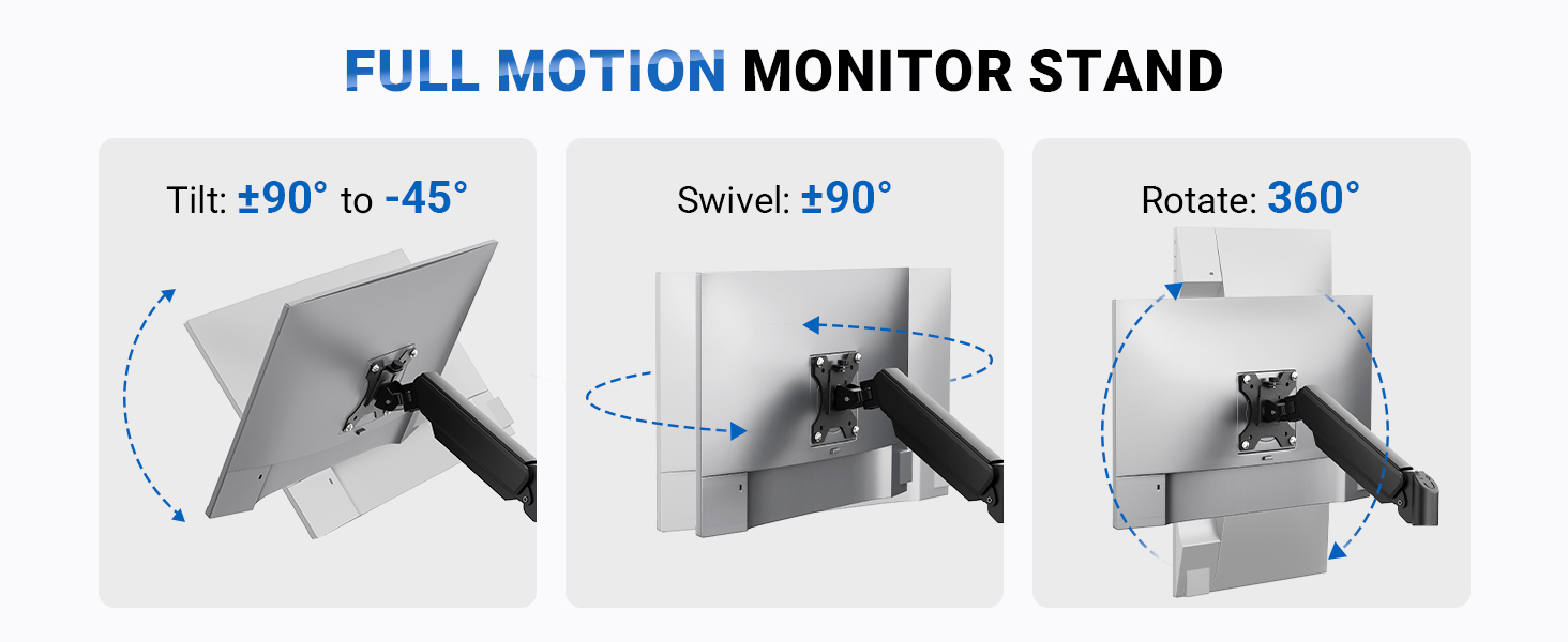gas spring monitor arm