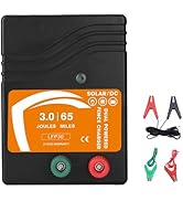 Electric Fence Charger 3 Joule AC DC Solar Powered 65 Miles 200 Acres, Output Voltage Max 10.4 kV...