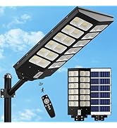 iodoo 7200W Solar Street Lights Outdoor Motion Sensor - 960pcs LED True 9600LM Wide Angle Solar L...